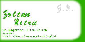 zoltan mitru business card