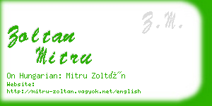 zoltan mitru business card